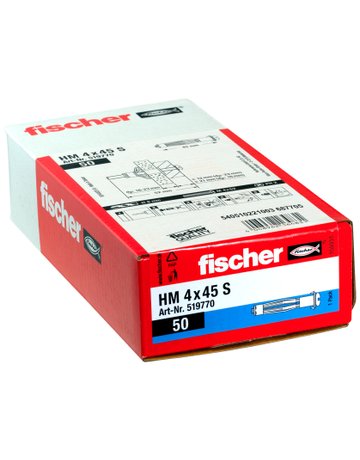 Bild Hohlraum-Metalldübel HM 4x45 S Stahl,zn,Bohr-Ø: 8mm - fischer-1