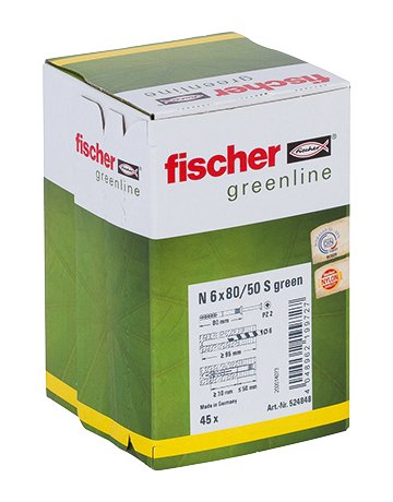 Bild Nageldübel N GR 6 x 80/50 S,zn Nylon,Stahl,zn - fischer-1