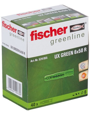 Bild Universaldübel UX GREEN 6x50 R mit Rand - fischer-1