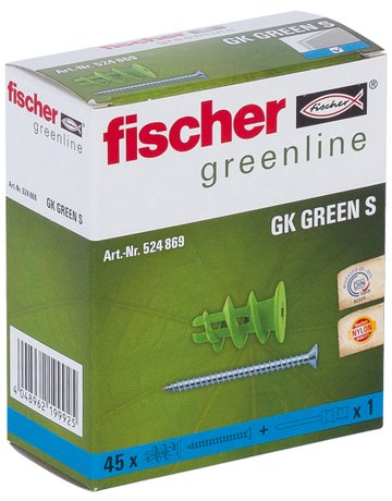 Bild Gipskartondübel GK GREEN S Nylon-Dübel,Länge:22mm,Schraube:4,5x35 - fischer-1