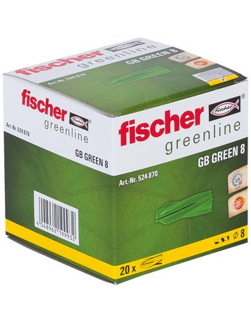 Bild Gasbetondübel GB GREEN 8 Nylon,Bohr-Ø: 8,Länge=Verankerung.: 50 - fischer-1