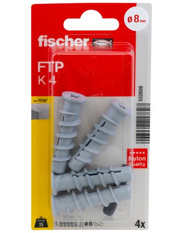 Bild Turbo Porenbetondübel FTP K4 8x50mm,Kunststoff,VE 4 - fischer-1