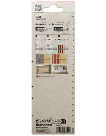Bild Langschaftdübel SXR 10x140,m.Sechskantschraube,VE 4 - fischer-2