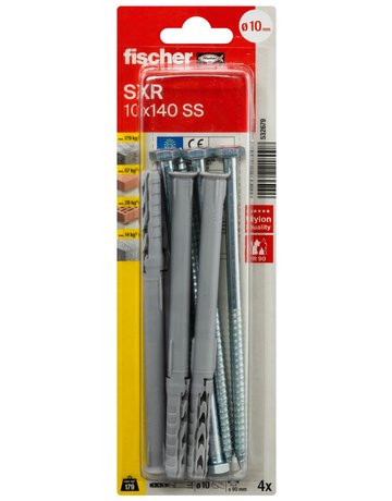 Bild Langschaftdübel SXR 10x140,m.Sechskantschraube,VE 4 - fischer-1