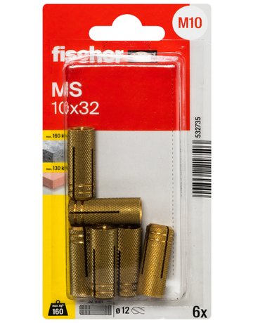 Bild Messingdübel MS 10x32,VE 6 - fischer-1