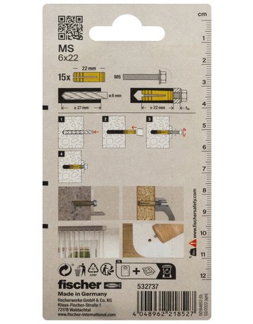 Bild Messingdübel MS 6x22,VE 15 - fischer-2
