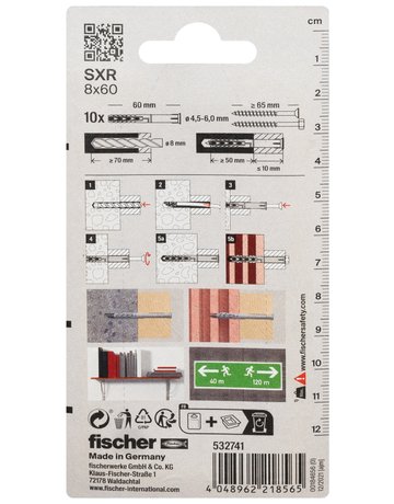 Bild Langschaftdübel SXR 8x60,VE 10 - fischer-2