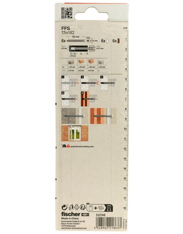 Bild Fensterahmenschraube FFS 7,5x182,TX30,VE 6 - fischer-1