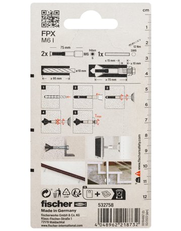 Bild Porenbetonanker FPX-I M6, VE 2 - fischer-2