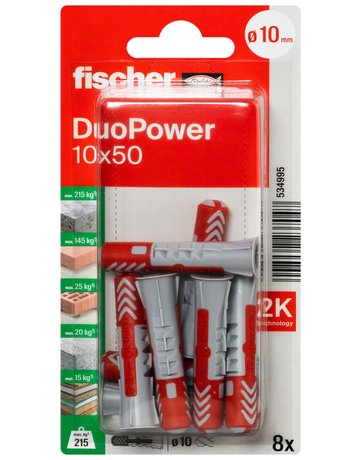 Bild Dübel DuoPower Kunststoff,10x50,VE 8 - fischer-1