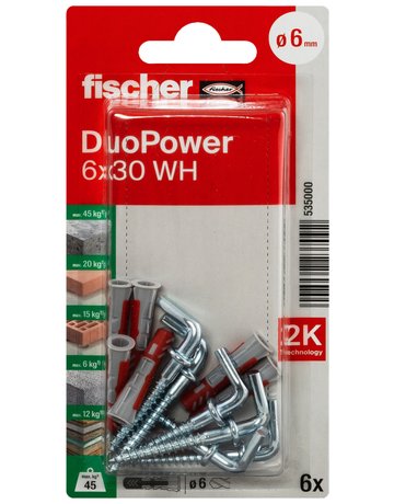 Bild Dübel DuoPower WH Kunststoff,6x30,VE 6 - fischer-1