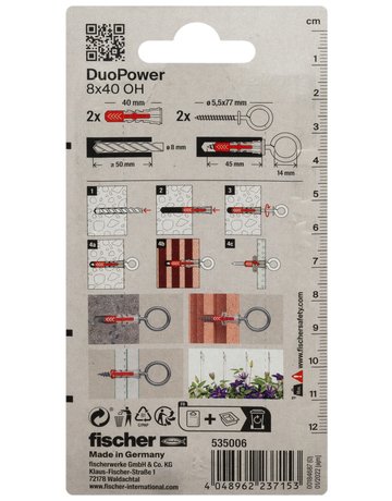 Bild Dübel DuoPower OH Kunststoff,8x40,VE 2 - fischer-2