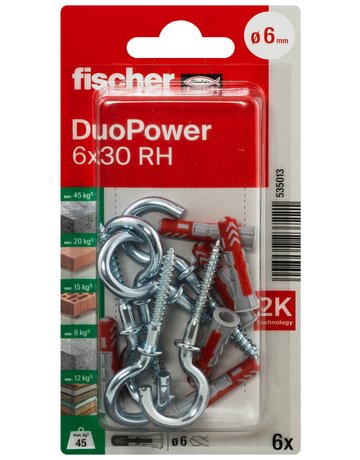 Bild Dübel DuoPower RH Kunststoff,6x30,VE 6 - fischer-1