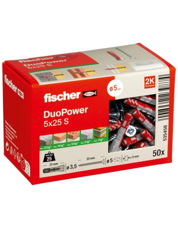Bild Universaldübel DUOPOWER 5 x 25 S 5x25 S - fischer-1