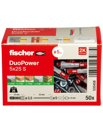 Bild Universaldübel DUOPOWER 5 x 25 S 5x25 S - fischer-2