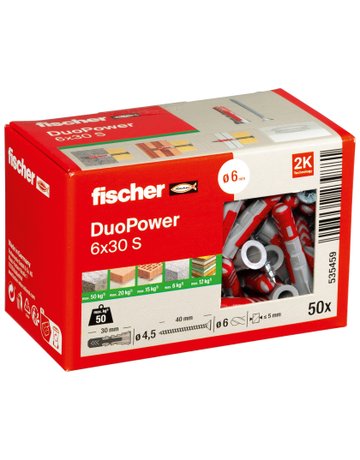 Bild Universaldübel DUOPOWER 6 x 30 S 6x30 S - fischer-1