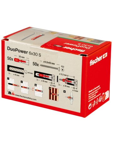 Bild Universaldübel DUOPOWER 6 x 30 S 6x30 S - fischer-3