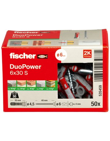 Bild Universaldübel DUOPOWER 6 x 30 S 6x30 S - fischer-2