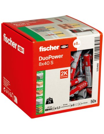 Bild Universaldübel DuoPower 8 x 40 mm S - fischer-1
