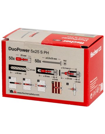 Bild Universaldübel DUOPOWER 5 x 25 S PH - fischer-3