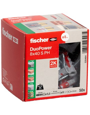 Bild Universaldübel DUOPOWER 8s40 S PH - fischer-1