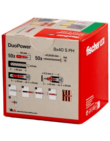 Bild Universaldübel DUOPOWER 8s40 S PH - fischer-3