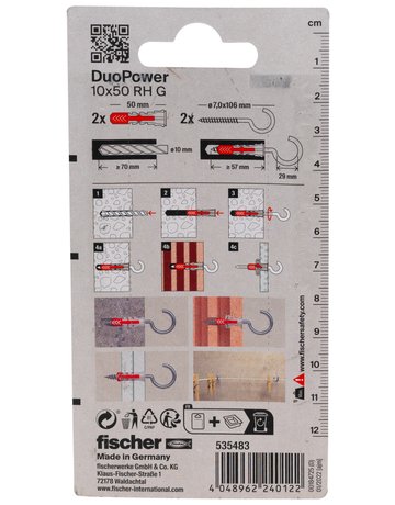 Bild Dübel DuoPower RH G Kunststoff,10x50,VE 2 - fischer-2