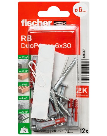Bild Dübel DuoPower RB Kunststoff,6x30,VE 12 - fischer-1