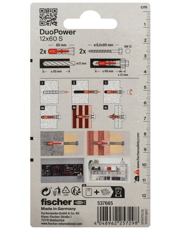 Bild Dübel DuoPower S Kunststoff,12x60,VE 2 - fischer-2