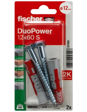 Bild Dübel DuoPower S Kunststoff,12x60,VE 2 - fischer-1