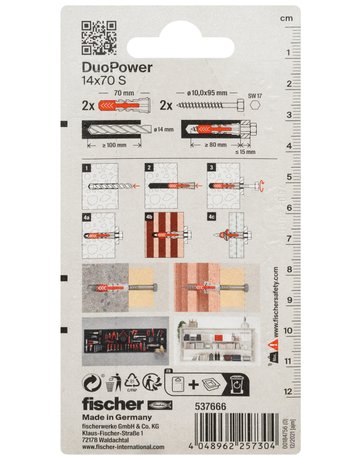 Bild Dübel DuoPower S Kunststoff,14x70,VE 2 - fischer-2