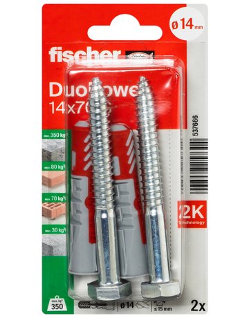 Bild Dübel DuoPower S Kunststoff,14x70,VE 2 - fischer-1