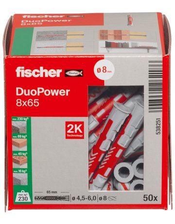 Bild Universaldübel DUOPOWER 8x65 - fischer-2