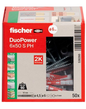 Bild Universaldübel DUOPOWER 6x50 S PH - fischer-2
