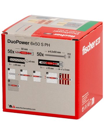 Bild Universaldübel DUOPOWER 6x50 S PH - fischer-3