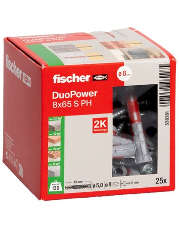 Bild Universaldübel DUOPOWER 8x65 S PH - fischer-1