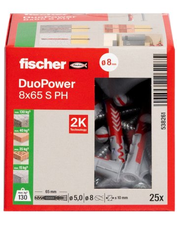 Bild Universaldübel DUOPOWER 8x65 S PH - fischer-2