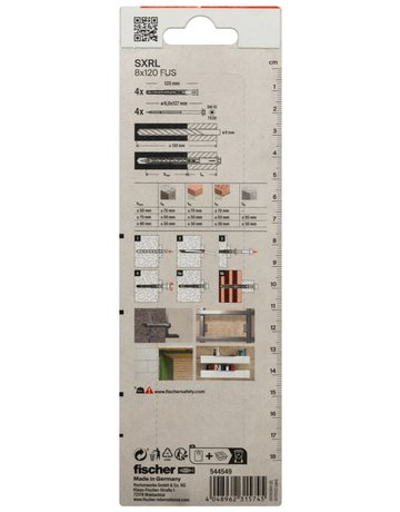 Bild Langschaftdübel SXRL 8x120,Sechskantschraube+U-Scheibe,VE 4 - fischer-2