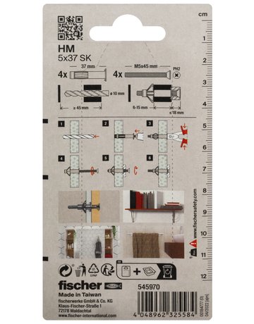 Bild Hohlraumdübel (Metall) HM 5 x 37 - fischer-2