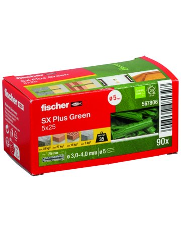 Bild Dübel SX Plus Green 5x25 - fischer-1