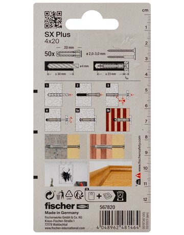 Bild Dübel SX Plus 4x20 K (50) - fischer-1