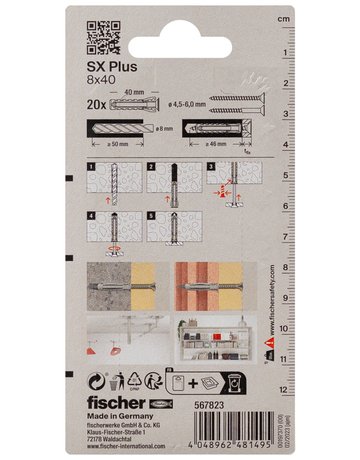 Bild Dübel SX Plus 8x40 K (20) - fischer-1