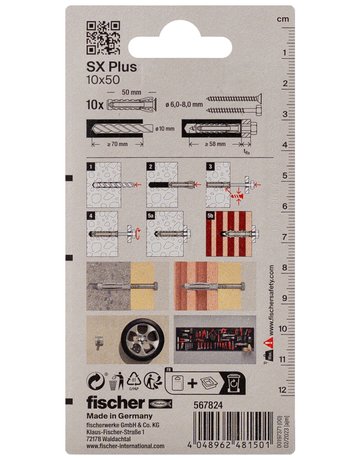 Bild Dübel SX Plus 10x50 K (10) - fischer-1