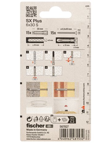 Bild Dübel SX Plus 6x30 S K (15) - fischer-2