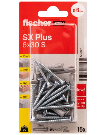 Bild Dübel SX Plus 6x30 S K (15) - fischer-1