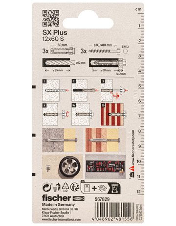Bild Dübel SX Plus 12x60 S K (3) - fischer-2