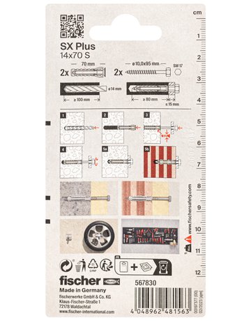 Bild Dübel SX Plus 14x70 S K (2) - fischer-2