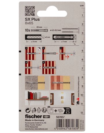 Bild Dübel SX Plus 8x65 K (10) - fischer-1