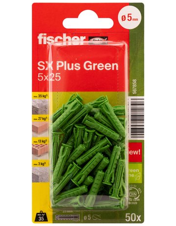 Bild Dübel SX Plus Green 5x25 K (50) - fischer-1