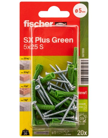 Bild Dübel SX Plus Green 5x25 S K (20) - fischer-1